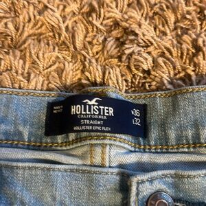 Hollister mens jeans size 36/32 lot of 2 one light blue and one darker blue